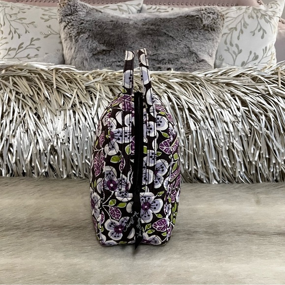 VERA BRADLEY Plum Petals Zipper 2011 Insulated Lunch Bunch Bag Purple Floral Y2K - Picture 3 of 14